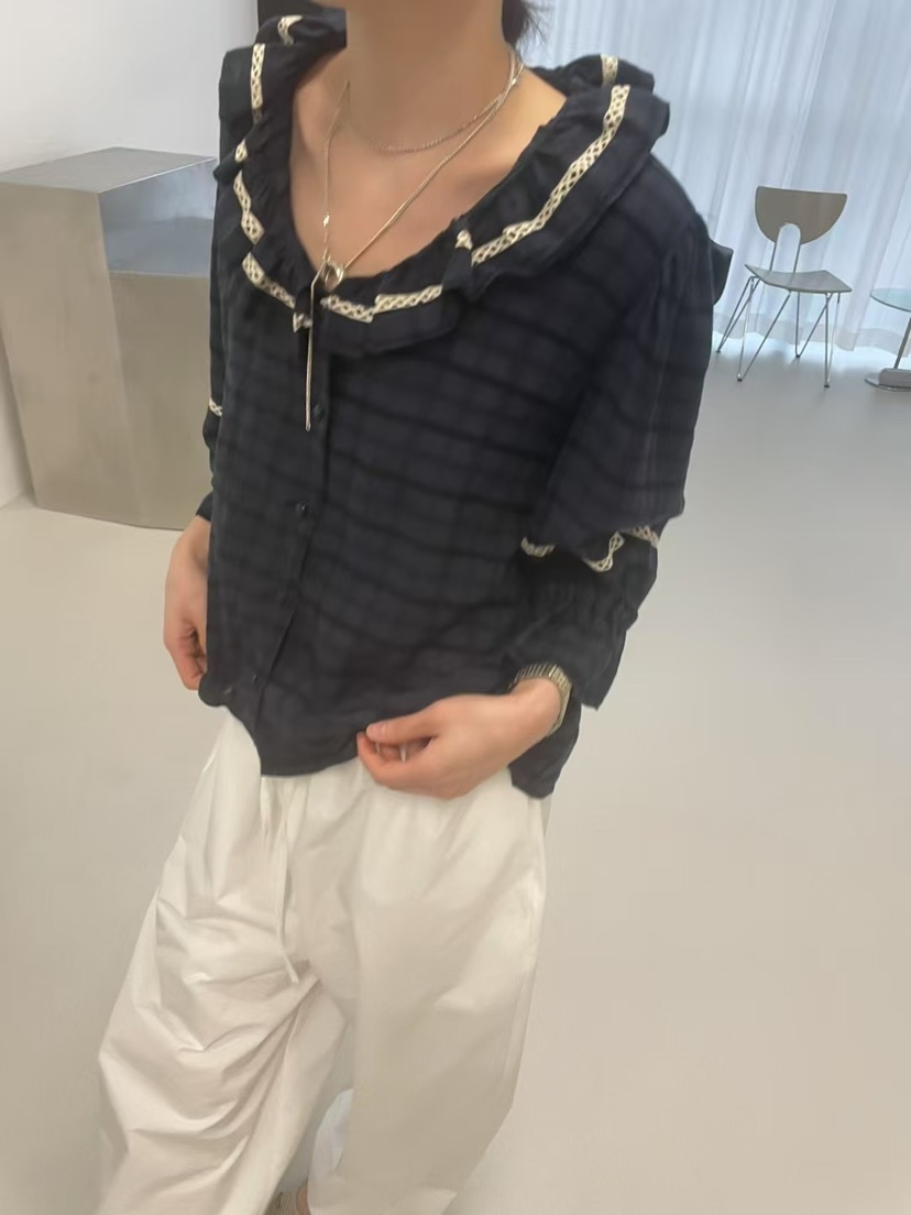 MINIMUZE韓國直郵㊣東大門實拍女裝新品推薦人氣襯衫蕾絲衫MINIMUZE襯衫/蕾絲衫
