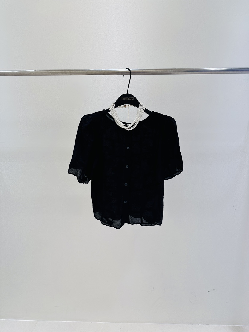 CORAL直郵韓國代購㊣女裝新品休閑25春夏時尚襯衫蕾絲衫雙面CORAL襯衫/蕾絲衫圖色2