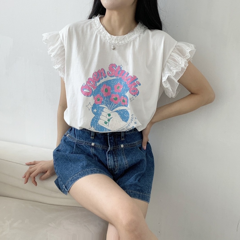 LOVABLE韓國直郵㊣女裝新款熱賣25春夏時尚休閑人氣推薦T恤LOVABLET恤
