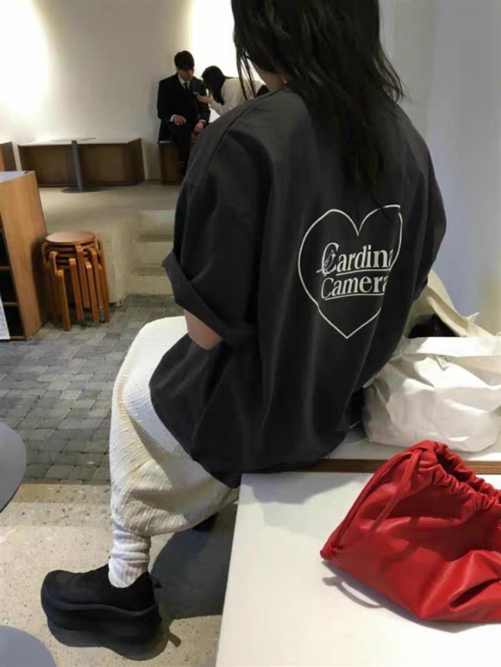 STAY HERE韓國㊣直郵東大門代購女裝新品人氣時尚休閑25春夏T恤STAY HERET恤