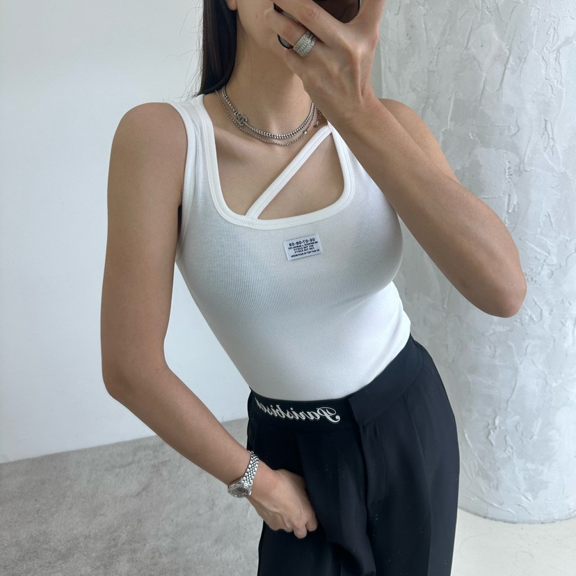 SOUIT直郵韓國代購㊣女裝新款熱賣25春夏推薦人氣時尚吊帶背心SOUIT by mabel-L吊帶/背心