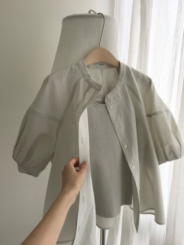 MARE韓國㊣直郵東大門代購女裝新款熱賣休閑25春夏襯衫蕾絲衫MARE襯衫/蕾絲衫圖色2