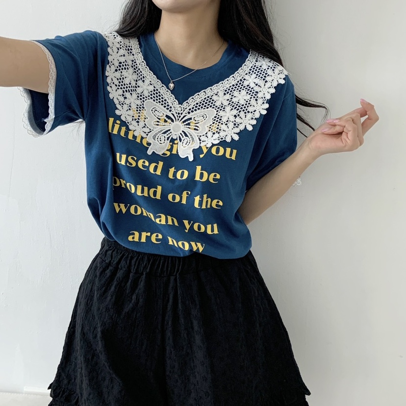 LOVABLE韓國直郵㊣女裝新品熱賣休閑推薦時尚25春夏人氣T恤LOVABLET恤