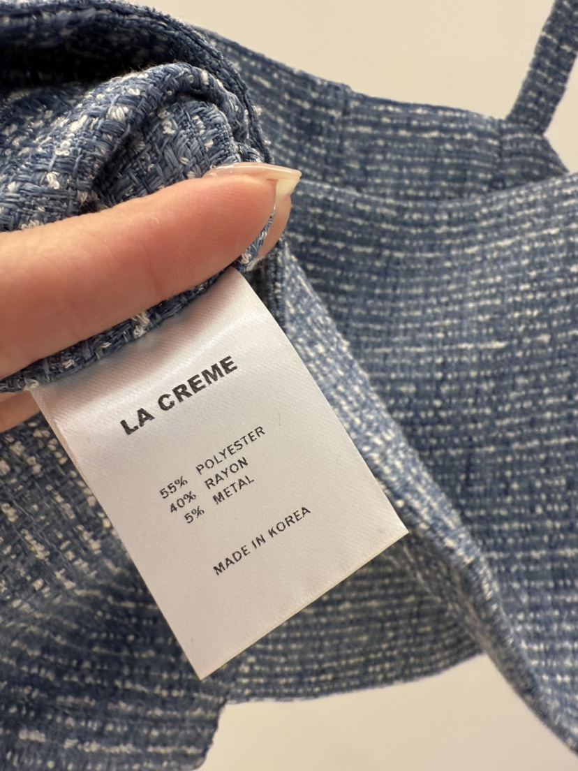 LA CREME韓國直郵㊣東大門實拍女裝新品25春夏人氣夾克花呢LA CREME夾克