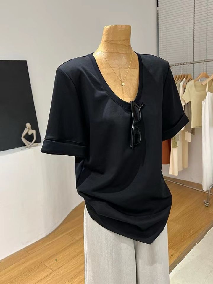 STAY HERE韓國直郵㊣女裝新款時尚人氣熱賣25春夏推薦休閑T恤STAY HERET恤圖色2