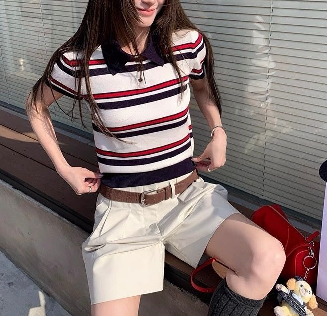 STAY HERE韓國㊣直郵東大門代購女裝新品時尚休閑人氣針織衫STAY HERE針織衫