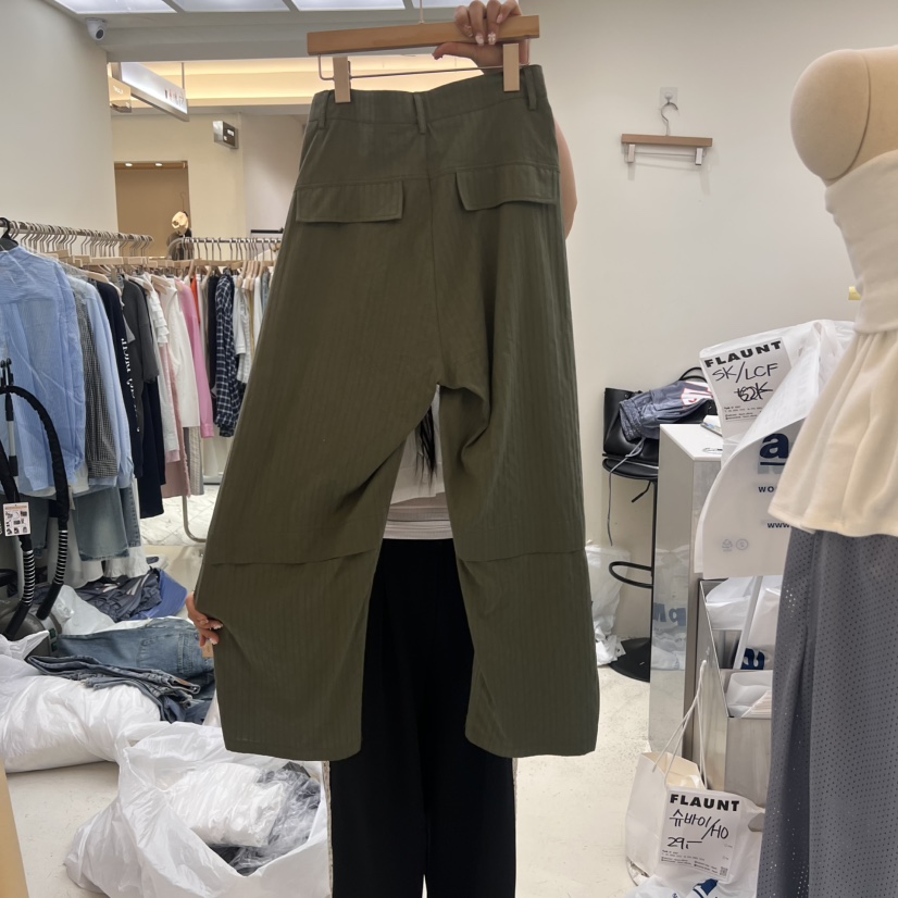 FLAUNT直郵韓國代購㊣女裝新品推薦人氣時尚熱賣休閑褲棉質FLAUNT休閑褲