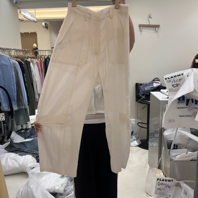 FLAUNT直郵韓國代購㊣女裝新品推薦人氣時尚熱賣休閑褲棉質FLAUNT休閑褲圖色2