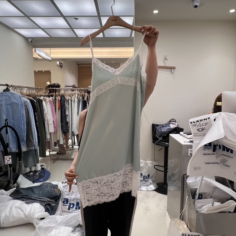 FLAUNT直郵韓國代購㊣女裝新品熱賣25春夏時尚推薦休閑連衣裙FLAUNT連衣裙圖色3