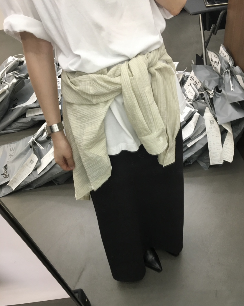 HEMP-P韓國直郵㊣女裝新款時尚人氣熱賣襯衫蕾絲衫透明條紋hemp襯衫/蕾絲衫