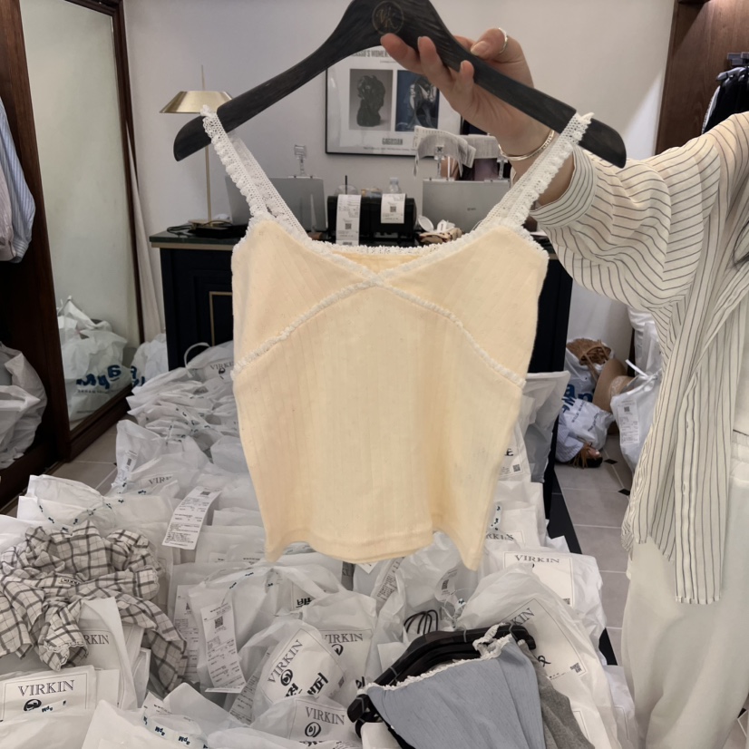 VIRKIN韓國直郵㊣東大門實拍女裝新品25春夏休閑時尚吊帶背心VIRKIN吊帶/背心