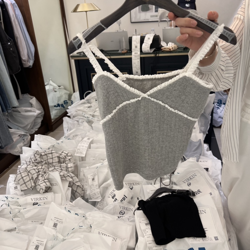 VIRKIN韓國直郵㊣東大門實拍女裝新品25春夏休閑時尚吊帶背心VIRKIN吊帶/背心圖色3