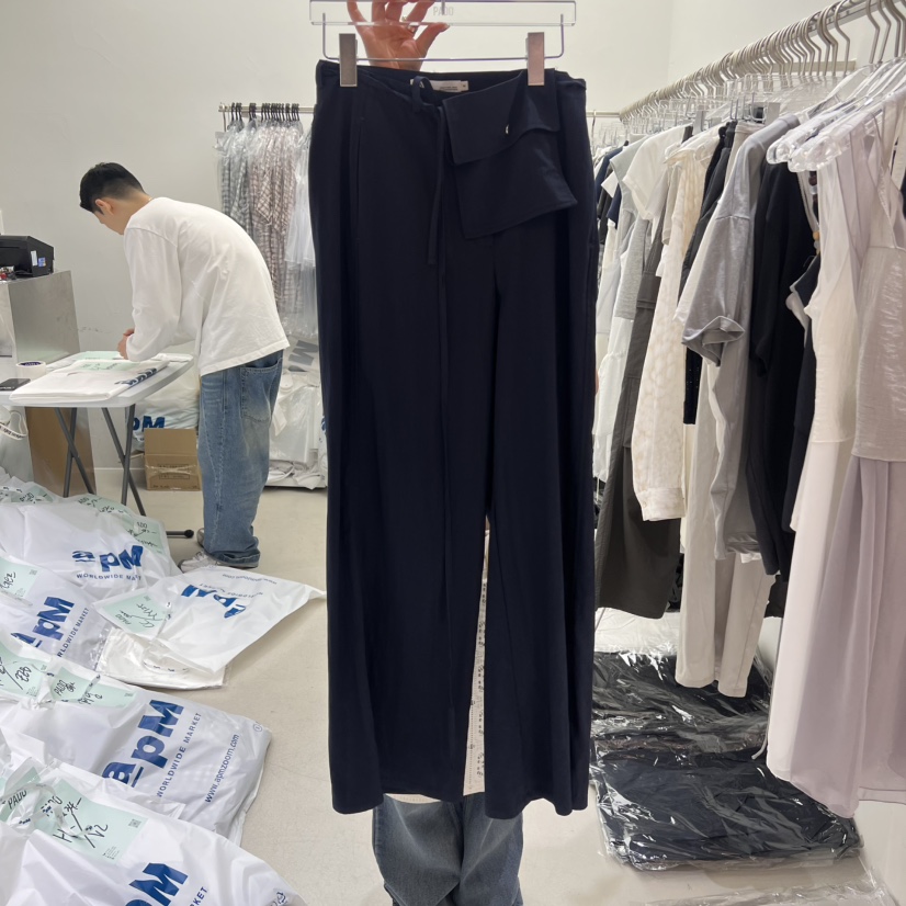 PADO韓國直郵㊣女裝新款25春夏熱賣人氣推薦休閑褲含腰繩口袋PADO休閑褲圖色2