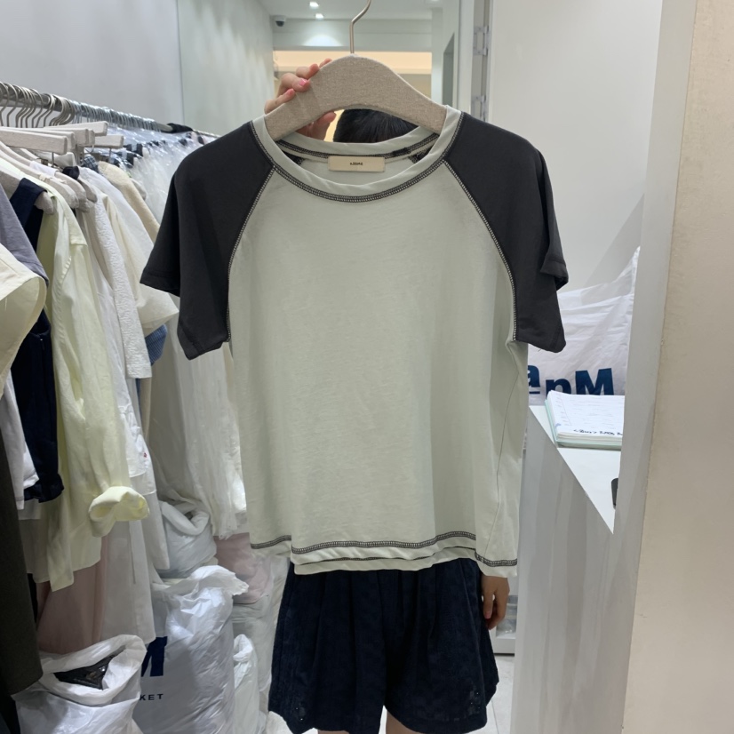 ASOME韓國直郵㊣女裝新款休閑推薦時尚人氣25春夏熱賣T恤A.SOMET恤圖色2