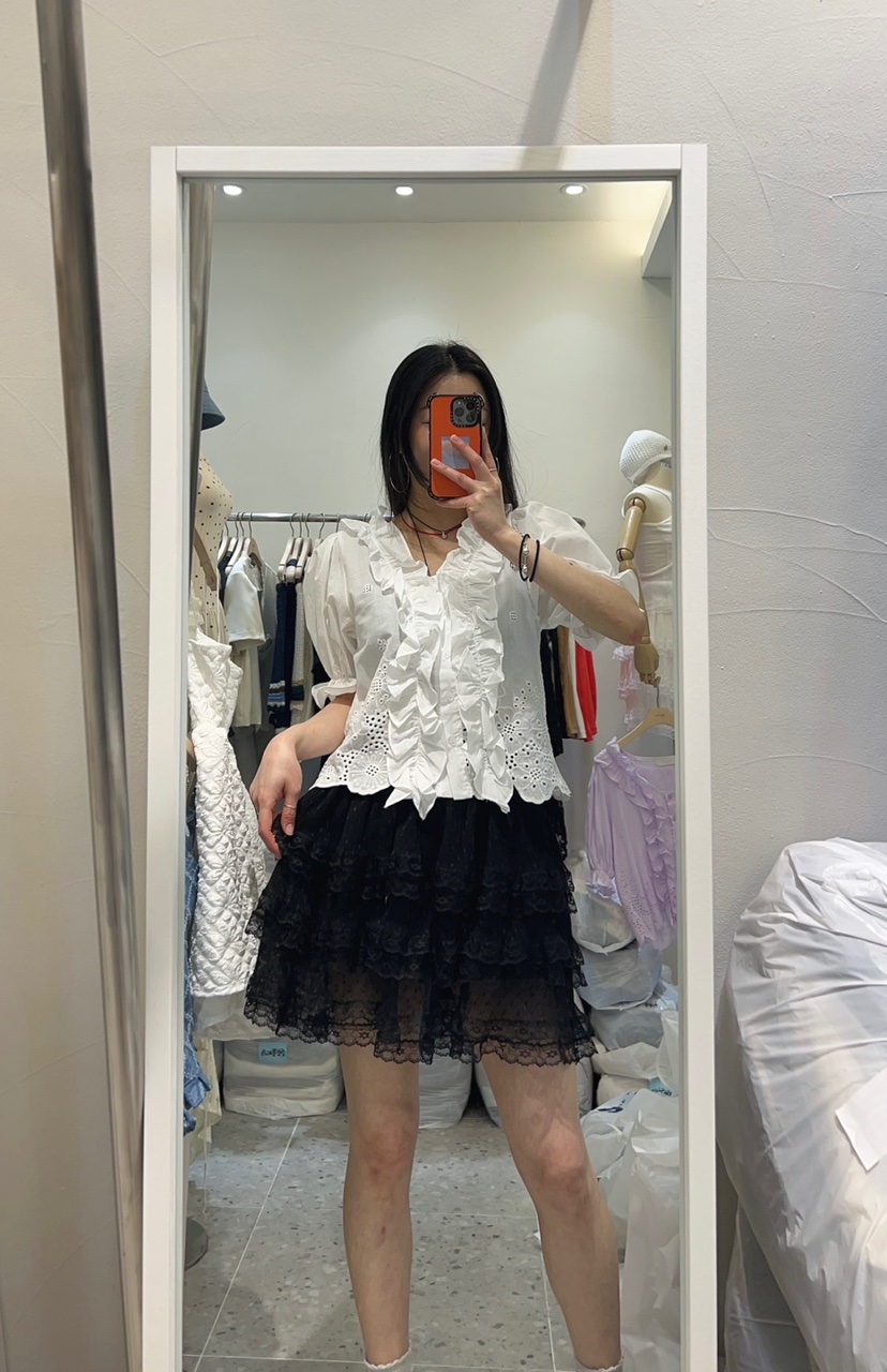 ROU.TINE韓國直郵㊣東大門實拍女裝新款熱賣推薦襯衫蕾絲衫ROU.TINE襯衫/蕾絲衫