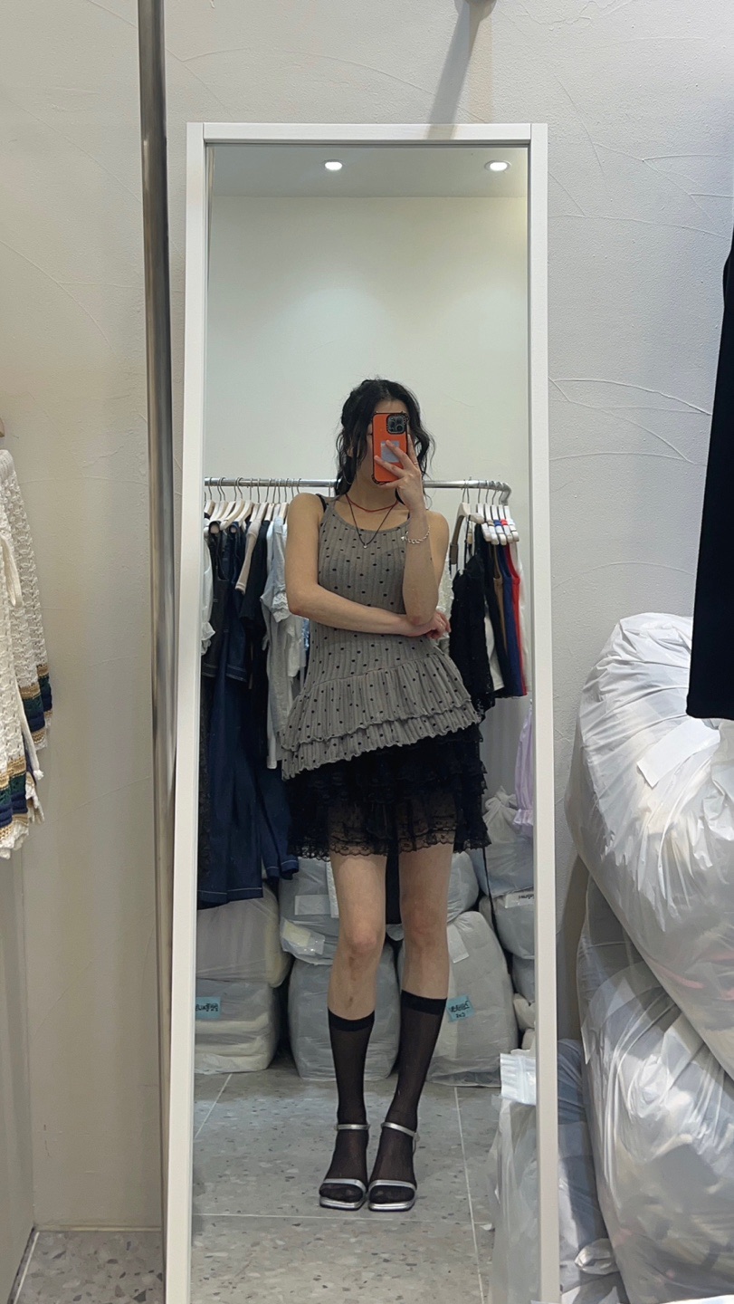 ROU.TINE韓國直郵㊣東大門實拍女裝新品人氣熱賣休閑時尚短裙ROU.TINE短裙