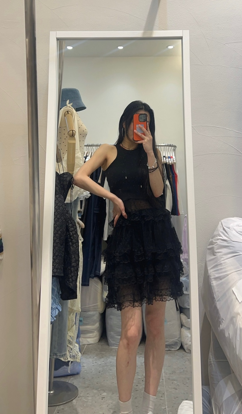 ROU.TINE韓國直郵㊣東大門實拍女裝新品人氣熱賣休閑時尚短裙ROU.TINE短裙