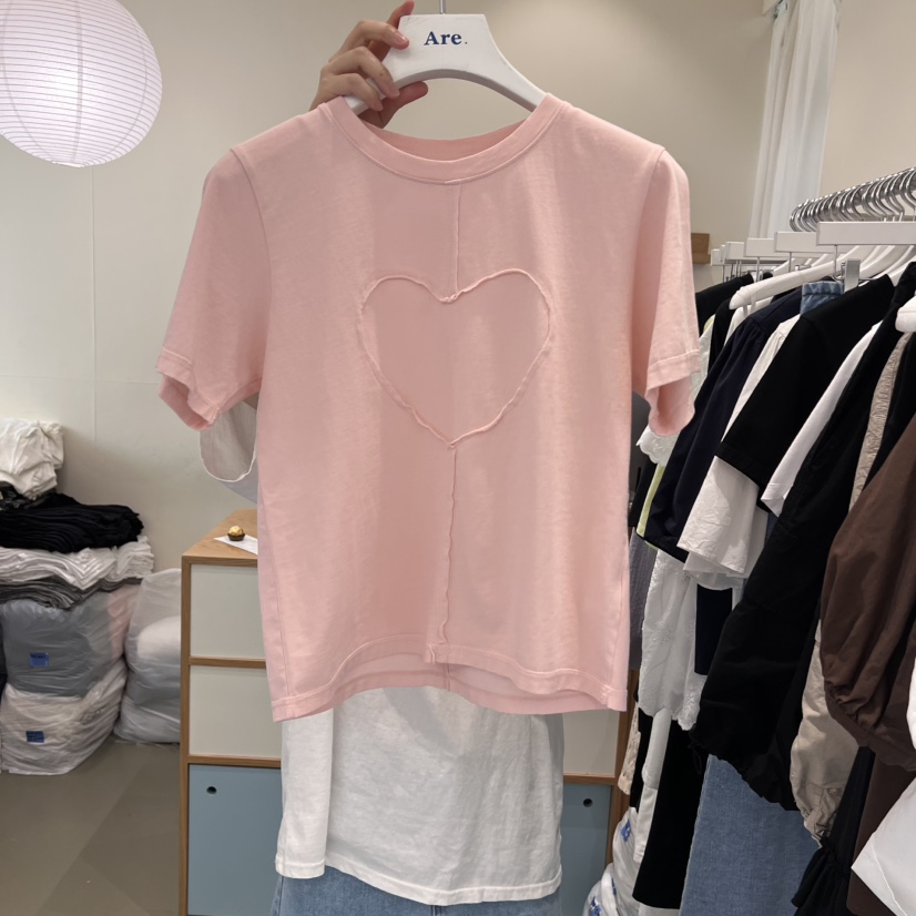 ARE韓國㊣直郵東大門代購女裝新款熱賣休閑25春夏時尚推薦T恤ARE YOU/ARET恤圖色2