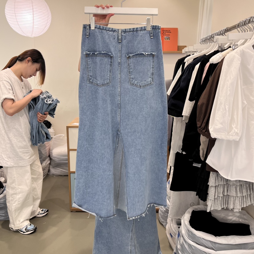 ARE直郵韓國代購㊣女裝新品25春夏時尚熱賣休閑人氣推薦長裙ARE YOU/ARE長裙