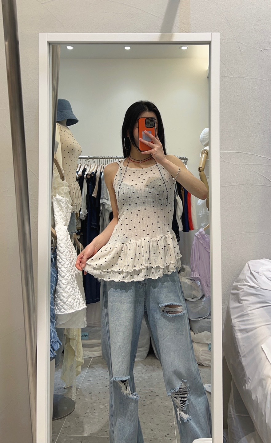 ROU.TINE韓國直郵㊣東大門實拍女裝新款休閑人氣時尚吊帶背心ROU.TINE吊帶/背心