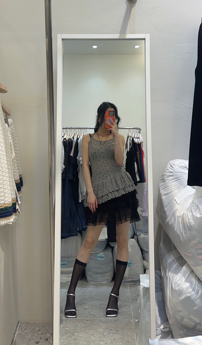 ROU.TINE韓國直郵㊣東大門實拍女裝新款休閑人氣時尚吊帶背心ROU.TINE吊帶/背心
