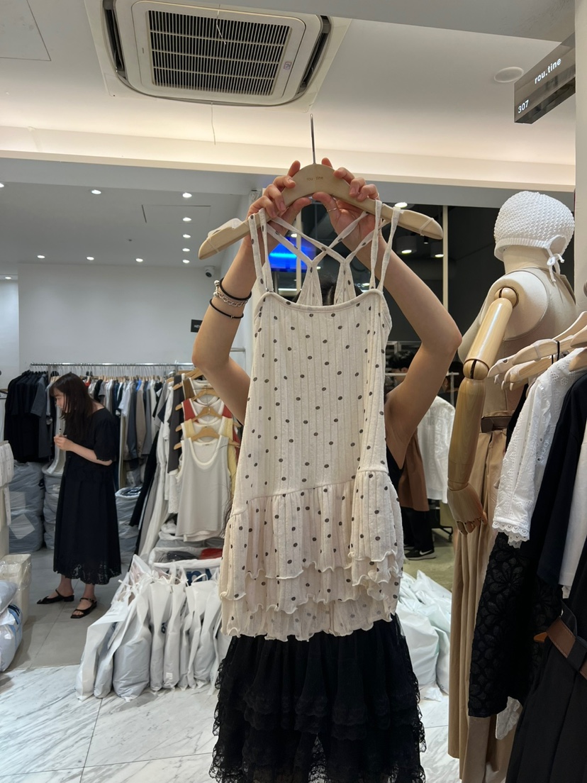 ROU.TINE韓國直郵㊣東大門實拍女裝新款休閑人氣時尚吊帶背心ROU.TINE吊帶/背心