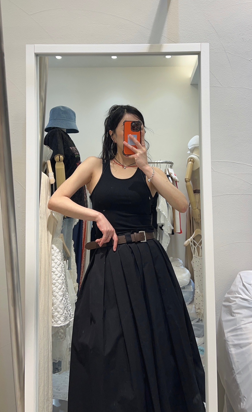 ROU.TINE韓國直郵㊣女裝新款人氣熱賣25春夏連衣裙含腰帶羅紋ROU.TINE連衣裙