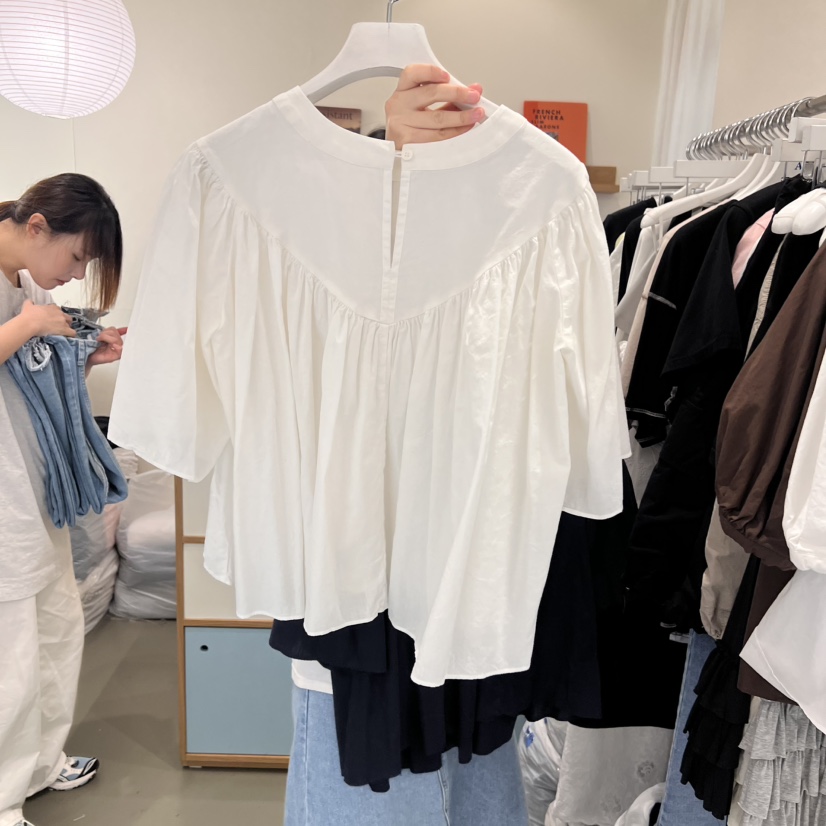 ARE韓國直郵㊣東大門實拍女裝新品時尚熱賣人氣襯衫蕾絲衫斗篷ARE YOU/ARE襯衫/蕾絲衫