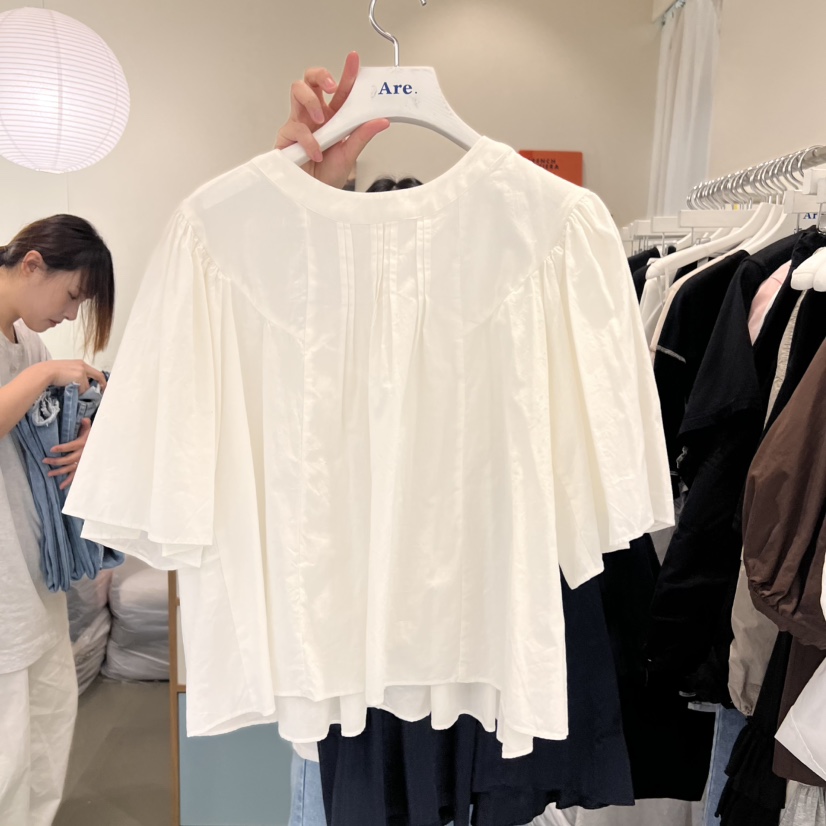 ARE韓國直郵㊣東大門實拍女裝新品時尚熱賣人氣襯衫蕾絲衫斗篷ARE YOU/ARE襯衫/蕾絲衫