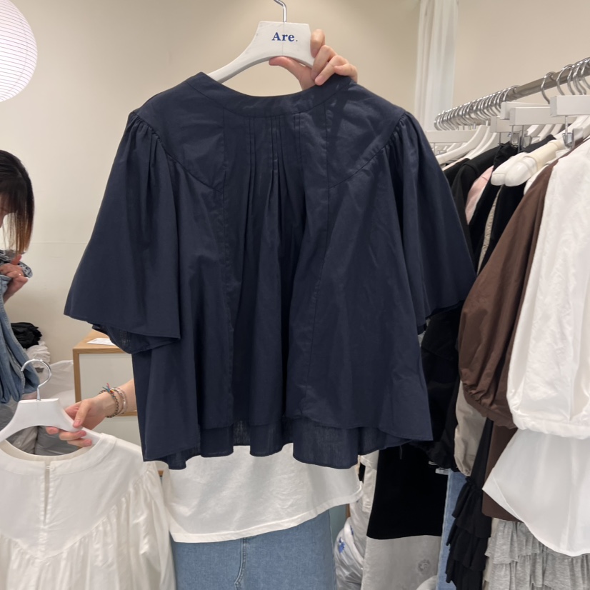 ARE韓國直郵㊣東大門實拍女裝新品時尚熱賣人氣襯衫蕾絲衫斗篷ARE YOU/ARE襯衫/蕾絲衫圖色2