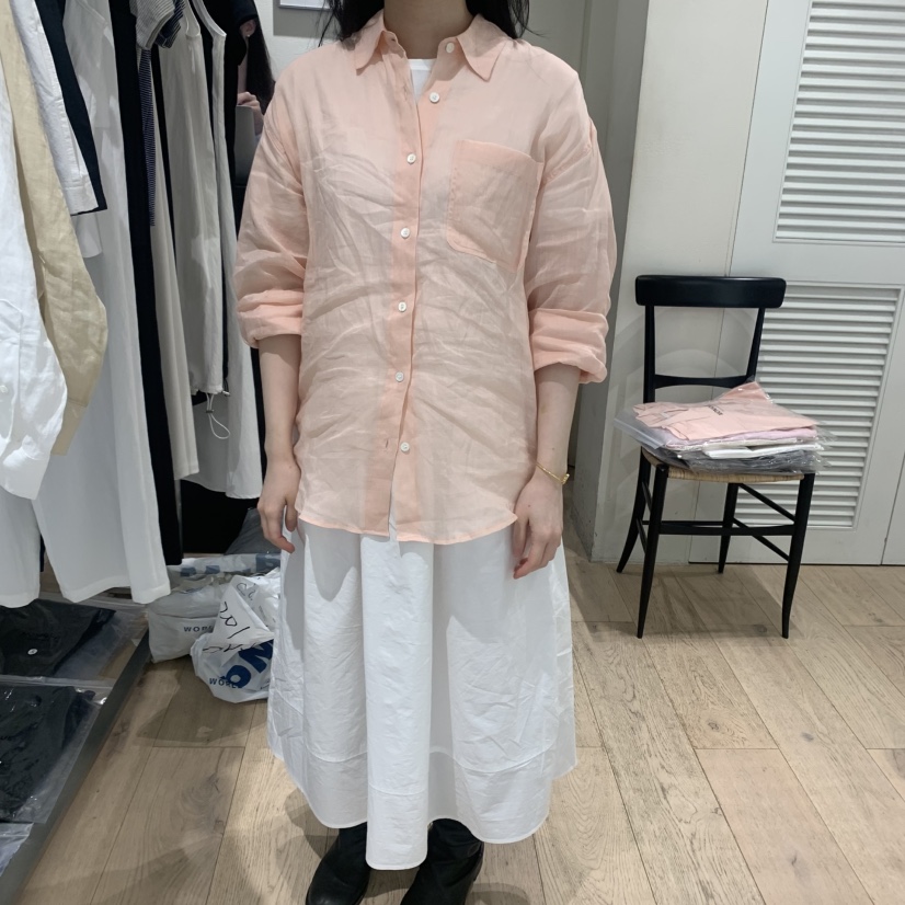MONIQUE韓國直郵㊣女裝新品人氣25春夏推薦襯衫蕾絲衫透明亞麻MONIQUE襯衫/蕾絲衫圖色4