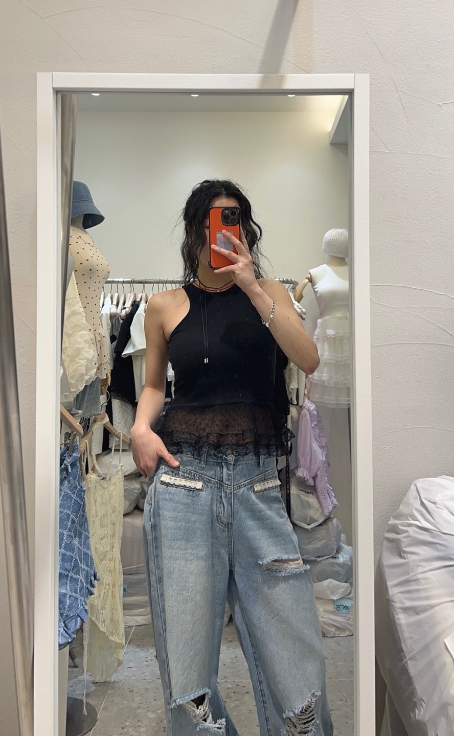 ROU.TINE直郵韓國代購㊣女裝新品人氣推薦熱賣休閑吊帶背心ROU.TINE吊帶/背心