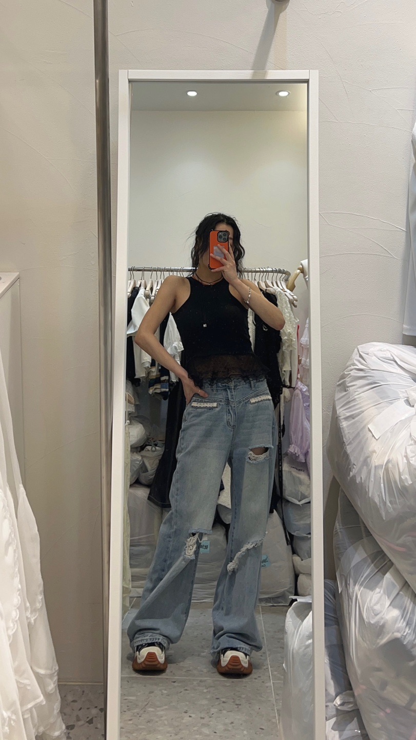 ROU.TINE直郵韓國代購㊣女裝新品人氣推薦熱賣休閑吊帶背心ROU.TINE吊帶/背心