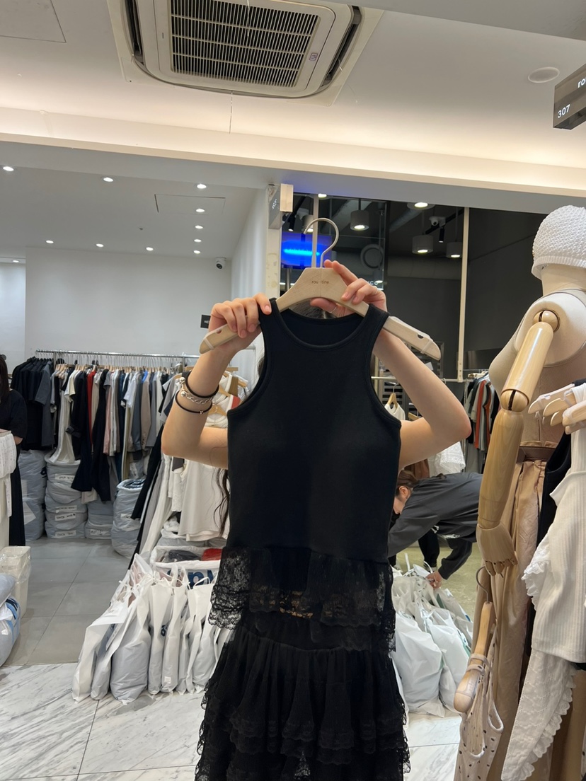 ROU.TINE直郵韓國代購㊣女裝新品人氣推薦熱賣休閑吊帶背心ROU.TINE吊帶/背心圖色2