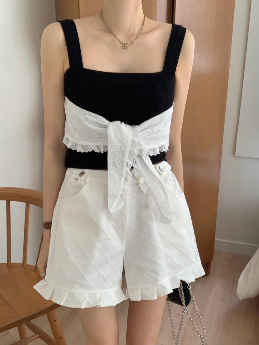 ROU.TINE韓國直郵㊣東大門實拍女裝新品25春夏吊帶背心蕾絲ROU.TINE吊帶/背心