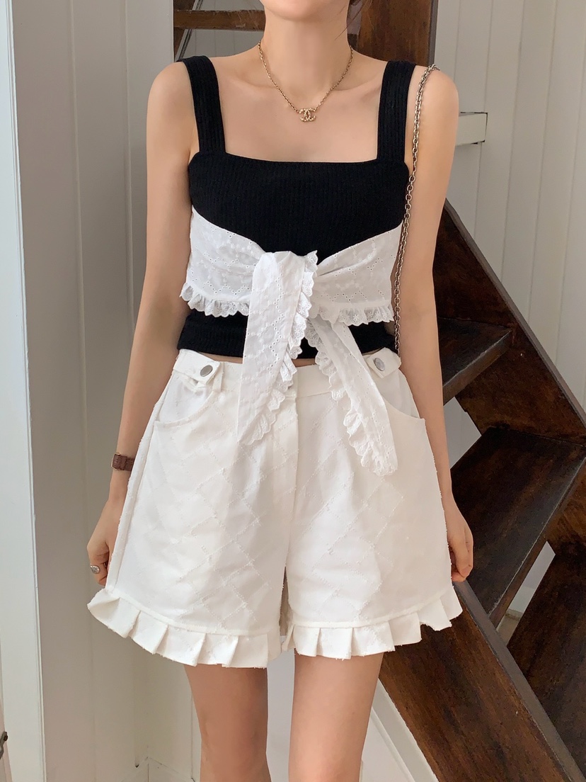 ROU.TINE韓國直郵㊣東大門實拍女裝新品25春夏吊帶背心蕾絲ROU.TINE吊帶/背心