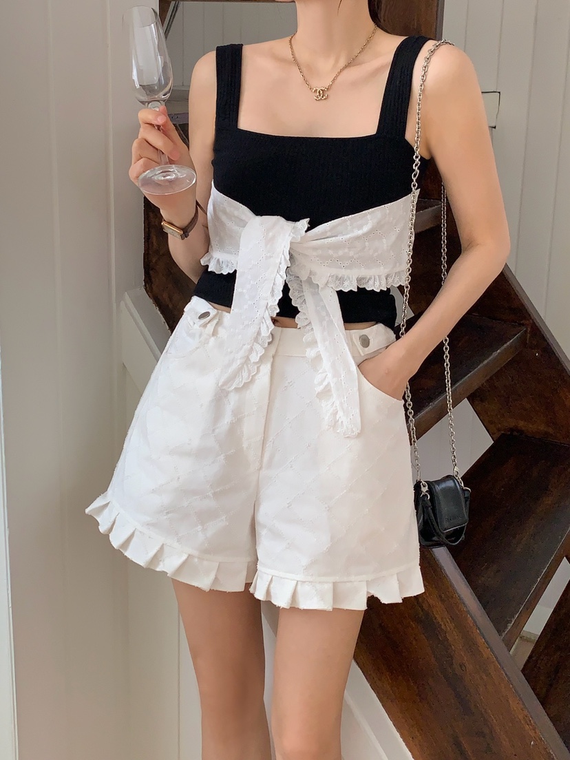 ROU.TINE韓國直郵㊣東大門實拍女裝新品25春夏吊帶背心蕾絲ROU.TINE吊帶/背心