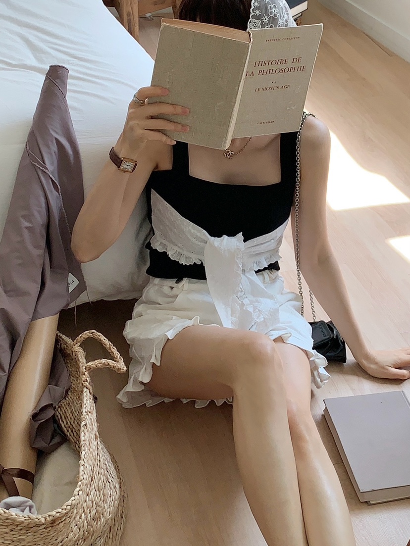 ROU.TINE韓國直郵㊣東大門實拍女裝新品25春夏吊帶背心蕾絲ROU.TINE吊帶/背心