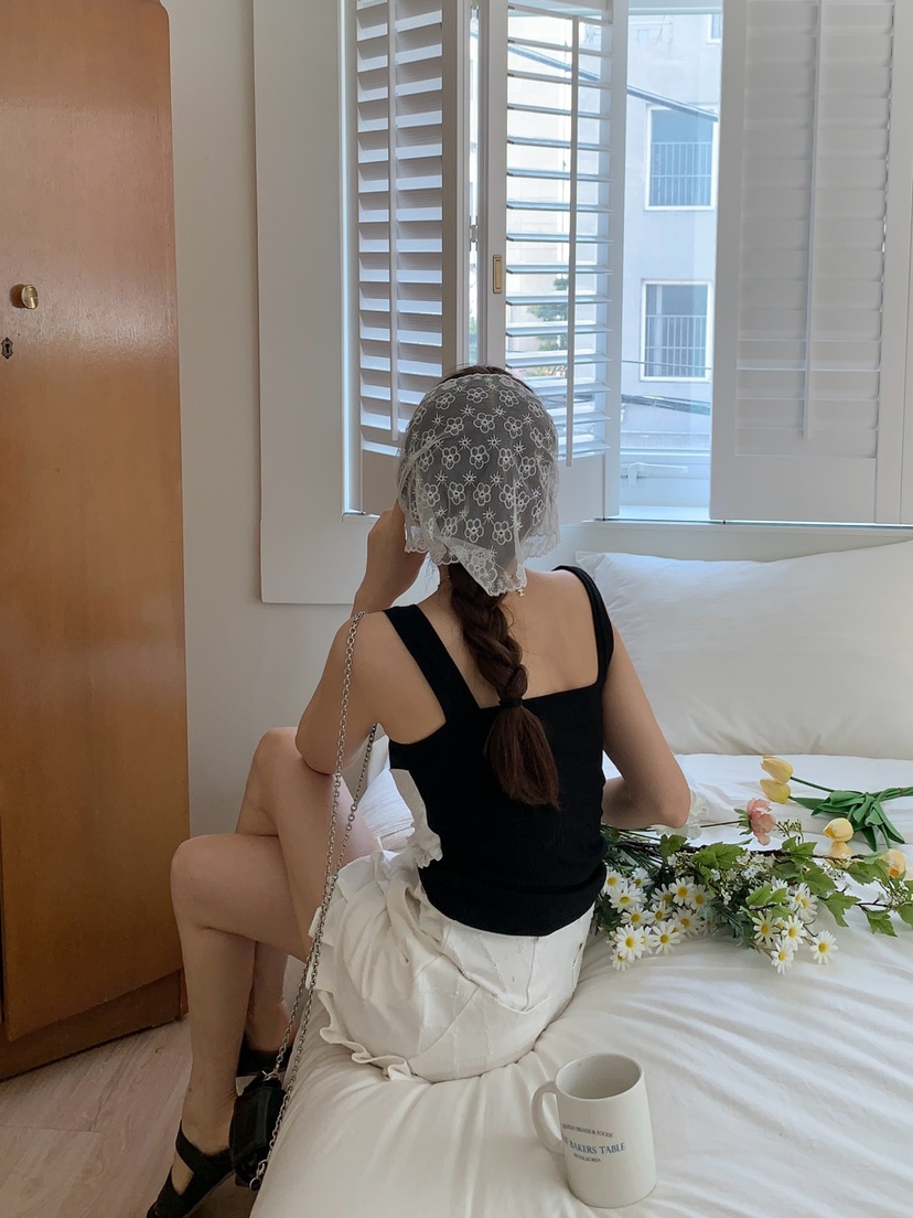 ROU.TINE韓國直郵㊣東大門實拍女裝新品25春夏吊帶背心蕾絲ROU.TINE吊帶/背心