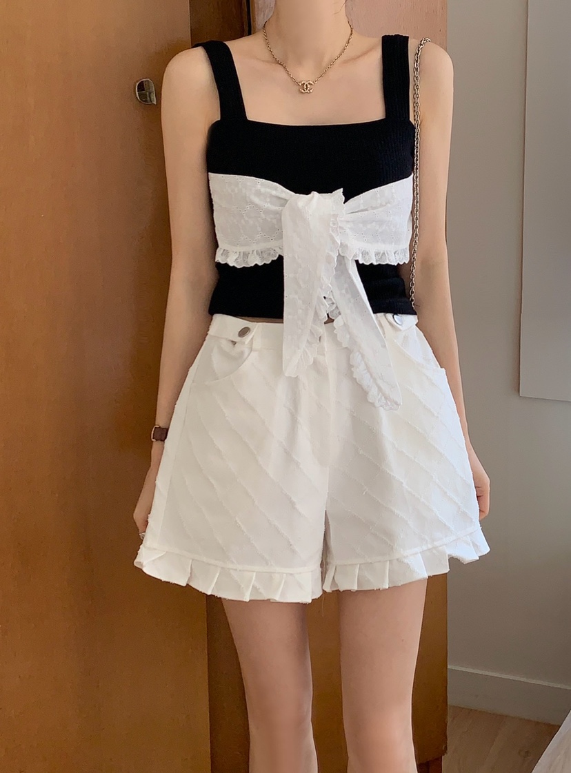 ROU.TINE韓國直郵㊣東大門實拍女裝新品25春夏吊帶背心蕾絲ROU.TINE吊帶/背心