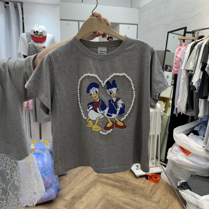 DE LINE韓國直郵㊣女裝新品休閑時尚推薦熱賣人氣25春夏T恤DE LINET恤圖色2