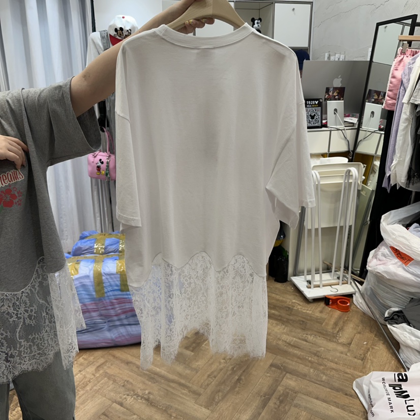 DE LINE韓國直郵㊣東大門實拍女裝新款休閑時尚25春夏熱賣T恤DE LINET恤