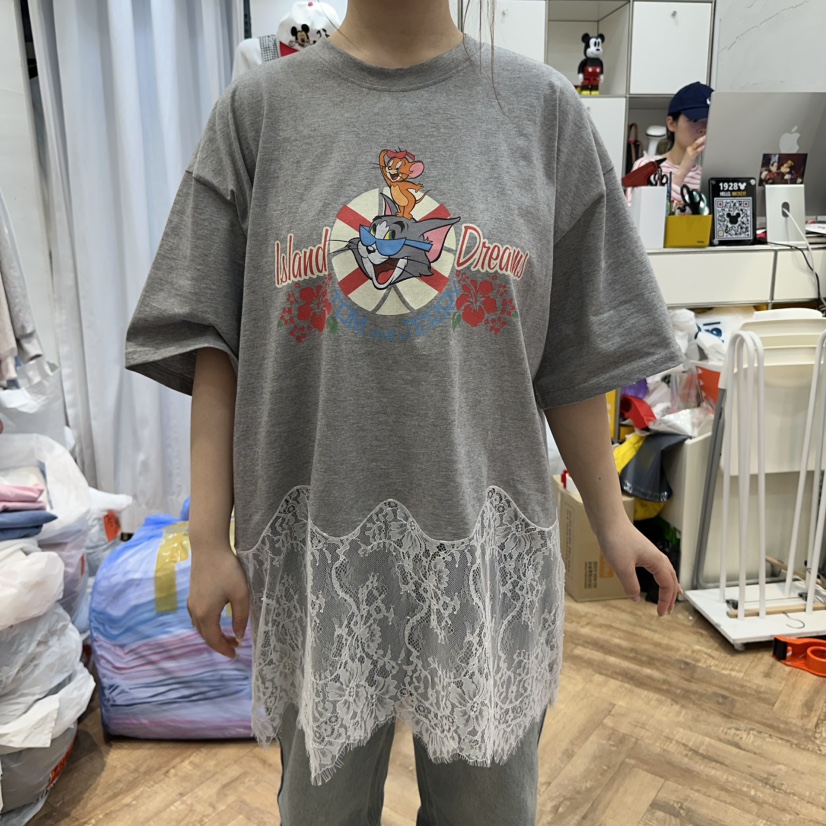DE LINE韓國直郵㊣東大門實拍女裝新款休閑時尚25春夏熱賣T恤DE LINET恤圖色3
