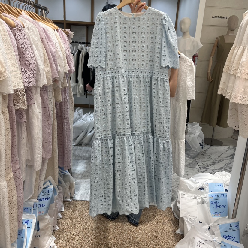 A韓國㊣直郵東大門代購女裝新款熱賣休閑推薦25春夏連衣裙含腰帶A STORE連衣裙圖色3