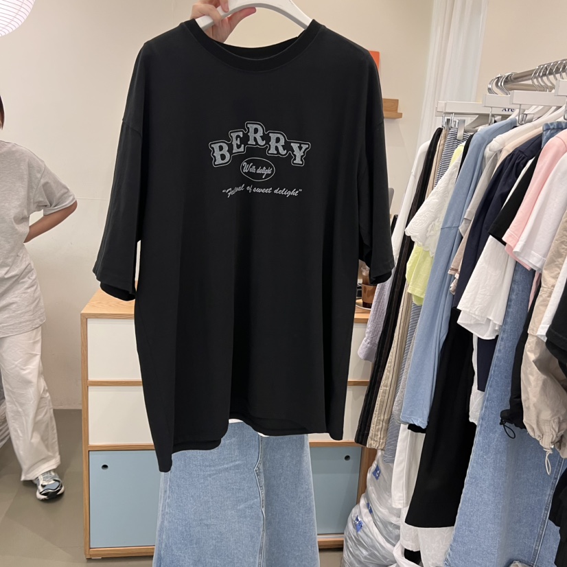 ARE韓國直郵㊣女裝新品休閑推薦25春夏人氣熱賣時尚T恤ARE YOU/ARET恤圖色2