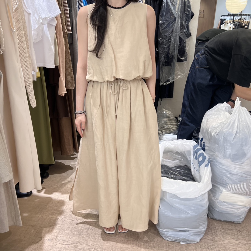 W AND J韓國直郵㊣女裝新款推薦熱賣休閑人氣時尚25春夏長裙W AND J長裙