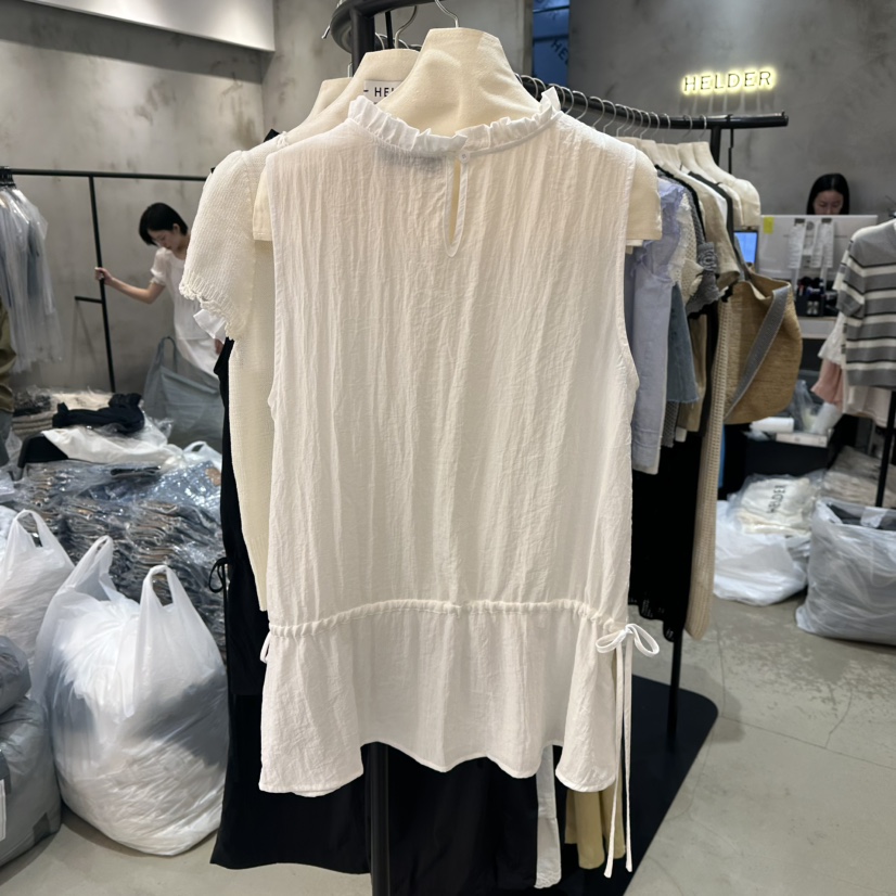 HELDER-P韓國直郵㊣東大門實拍女裝新款25春夏休閑襯衫蕾絲衫HELDER襯衫/蕾絲衫