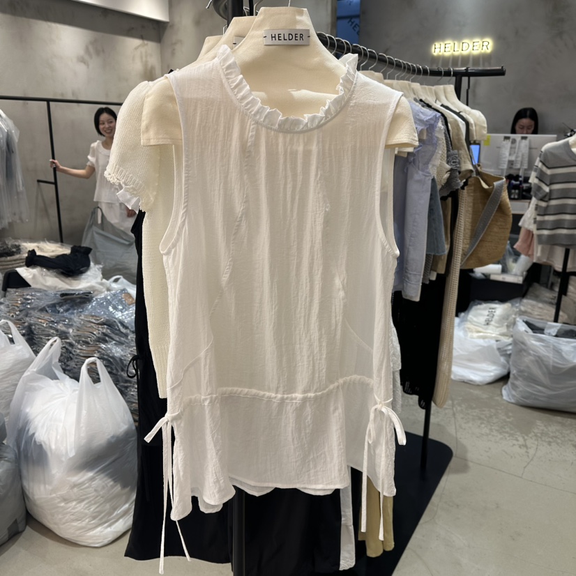 HELDER-P韓國直郵㊣東大門實拍女裝新款25春夏休閑襯衫蕾絲衫HELDER襯衫/蕾絲衫