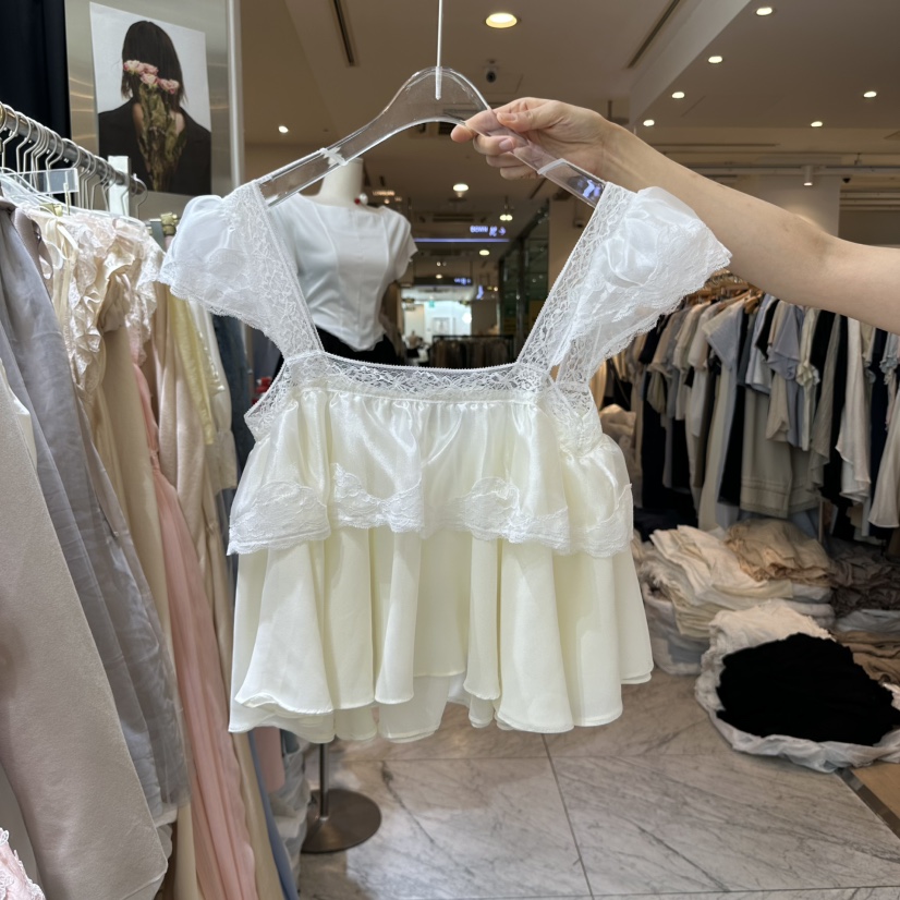 CHEAP-CHIC直郵韓國代購㊣女裝新品時尚襯衫蕾絲衫不含飾品CHEAP-CHIC/CHARLES THE SECOND襯衫/蕾絲衫