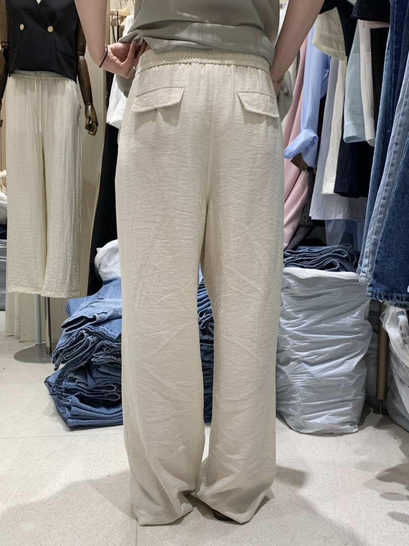 VINTAGE VIBE韓國直郵㊣女裝新品人氣推薦25春夏休閑褲亞麻VINTAGE VIBE休閑褲